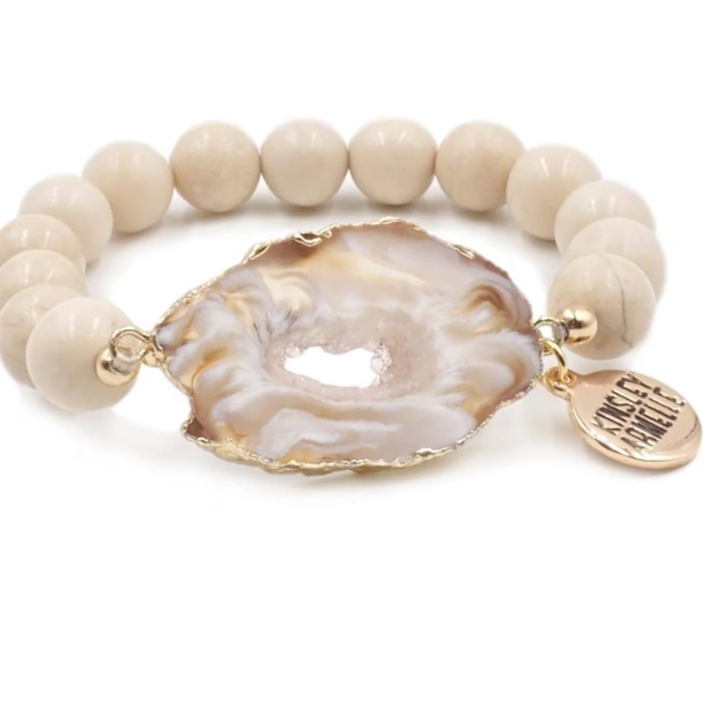 NWT! Kinsley Armelle Agate Collection Tawny Bracelet